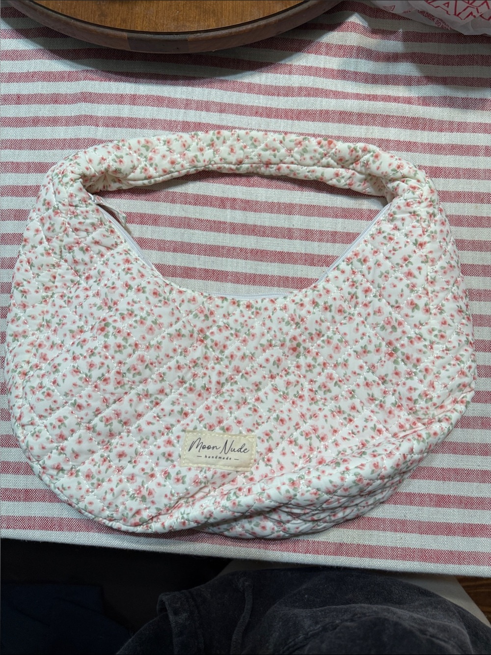 Moon Nude Peony Hoop Bag